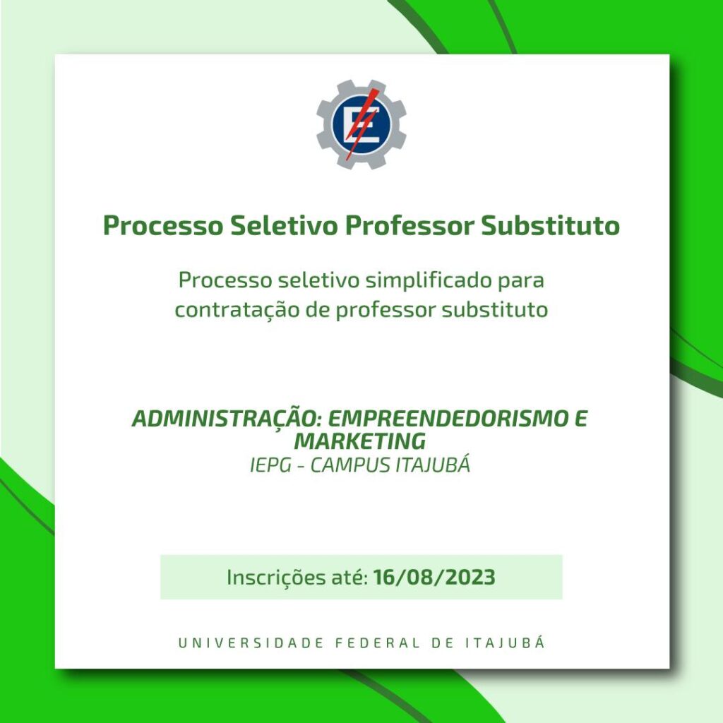 Processo seletivo para professor substituto recebe inscrições de